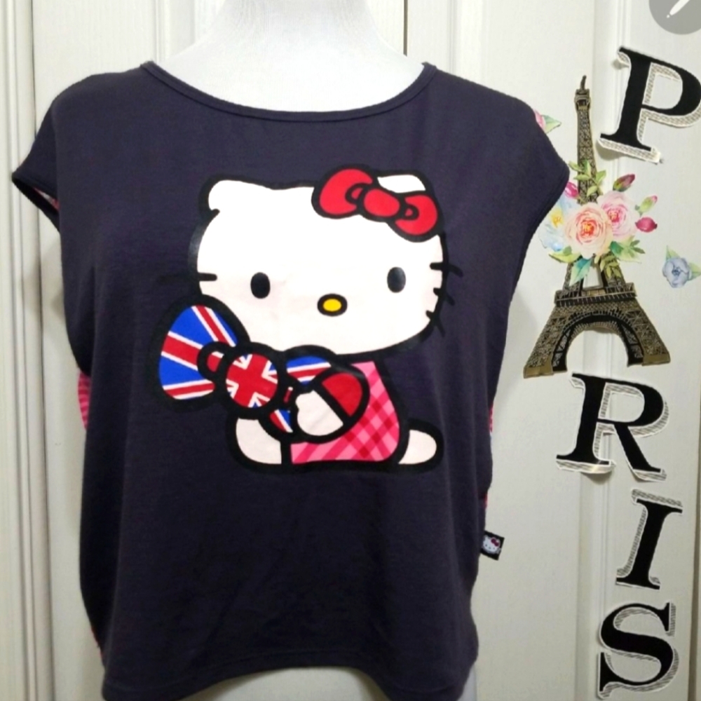 Hello Kitty London design  sheer Top size s Top size small Sanrio collection